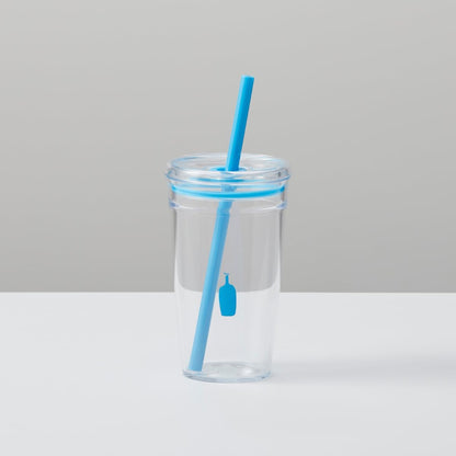 Blue Bottle Coffee Clear Cold Tumbler – 16 oz Transparent Travel Cup