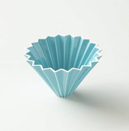 ORIGAMI Dripper Medium Turquoise Pour Over Coffee Dripper for 2–4 Cups