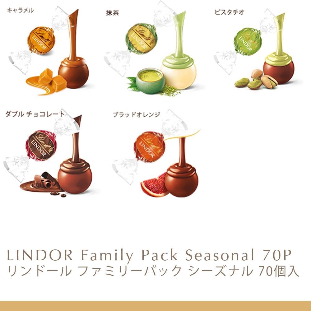 Lindt &amp; Sprüngli Lindor Mother’s Day Classic Gift Box – 28 Piece Spring Green Chocolate Set with M Shopping Bag