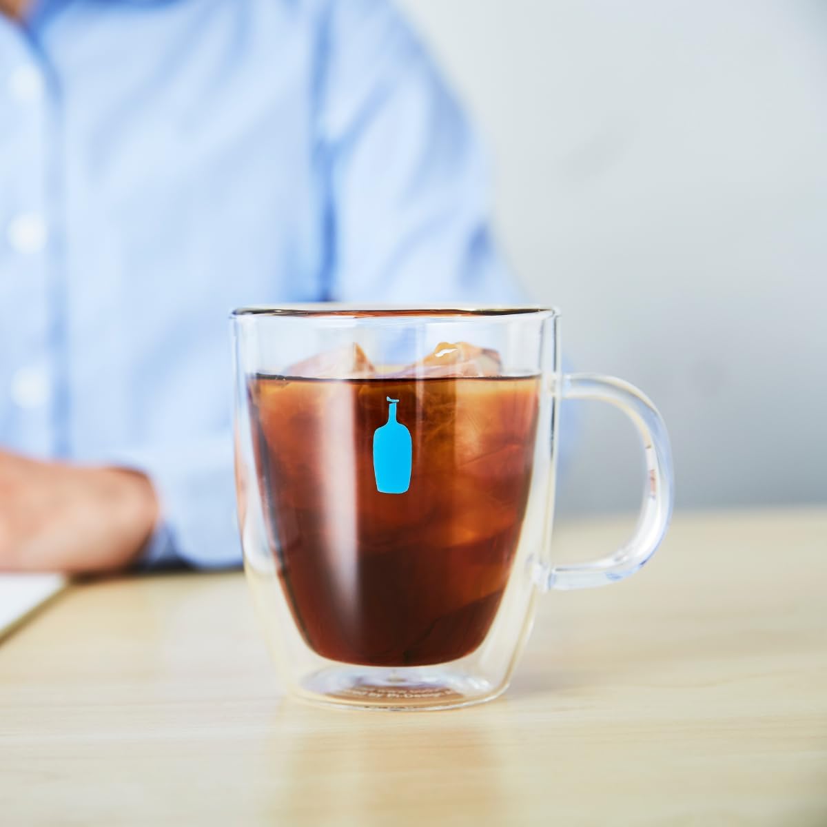Blue Bottle Coffee x Bodum Double Wall Glass Mug