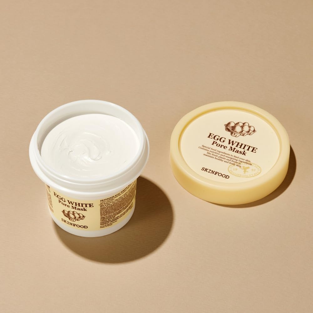 SKINFOOD Egg White Pore Mask – Deep Cleansing &amp; Pore Care Korean Face Mask