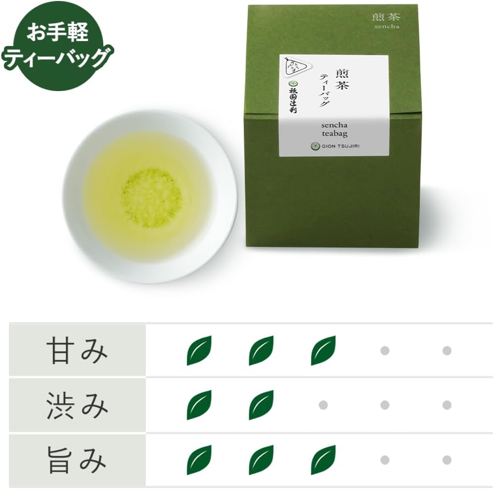 Gion Tsujiri Kyoto Uji Green Tea Bags – Premium Japanese Tea, 17 Bags