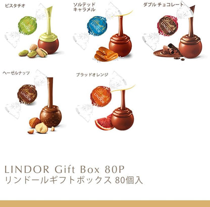 Lindt &amp; Sprüngli Lindor Blue Spring Seasonal Gift Box – 54 Piece Premium Chocolate Collection with Large Shopping Bag