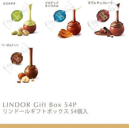 Lindt &amp; Sprüngli Lindor Cherry Blossom Gift Box – 35 Piece Mother’s Day Chocolate Set with L2 Shopping Bag