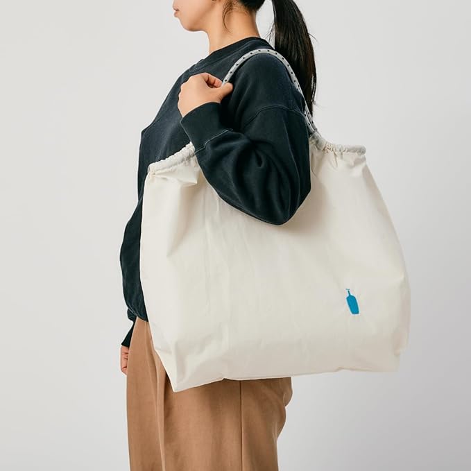 Blue Bottle Coffee Embroidered Eco Bag (White) – Minimalist Reusable Tote