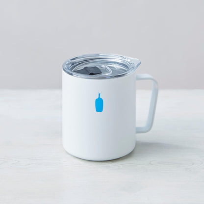 Blue Bottle Coffee White Travel Mug – 12 oz Portable Coffee Cup