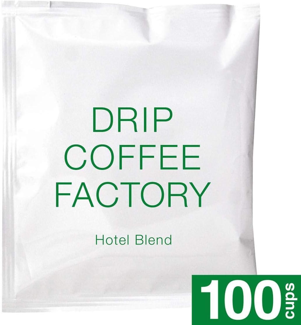 Drip Coffee Factory Hotel Blend Drip Bag Coffee – Large Capacity, 100 Bags