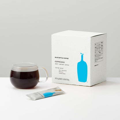 Blue Bottle Coffee Espresso Craft Instant Coffee – Set of 50 Premium Single-Serve Sachets