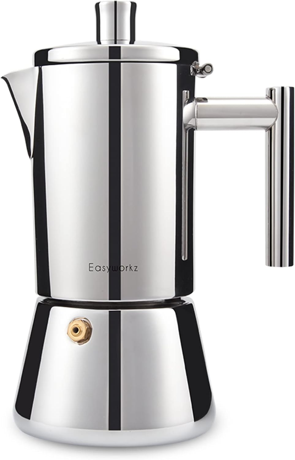 Easyworkz Diego 4-Cup Stainless Steel Moka Pot – Induction Compatible Italian Espresso Maker, 200ml