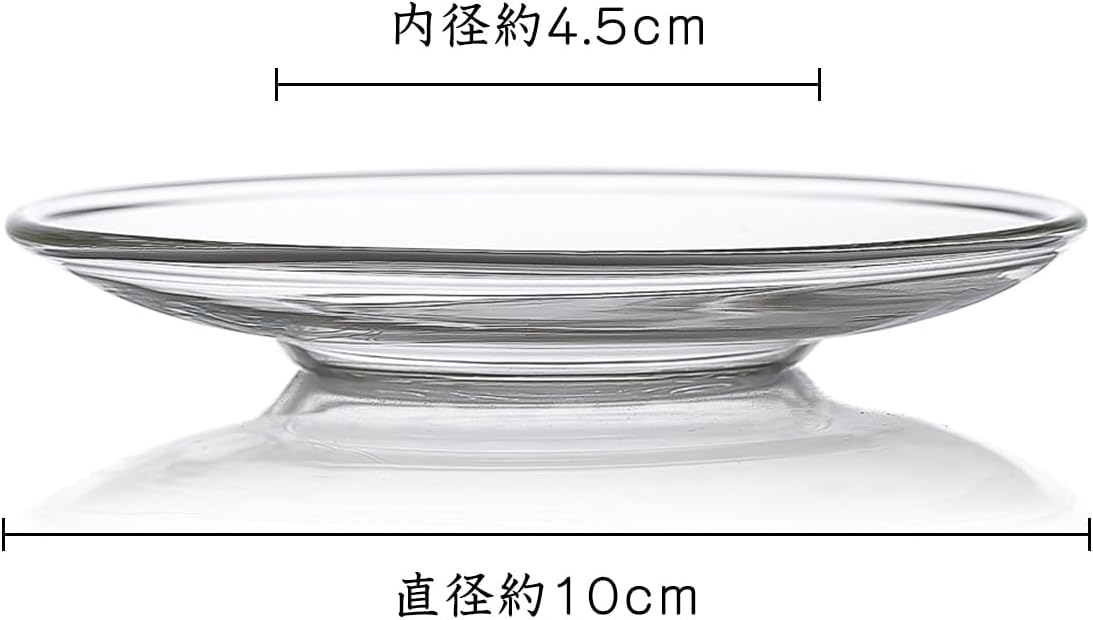 Pocaroty Heat-Resistant Glass Saucer – 10cm Transparent Cup Base