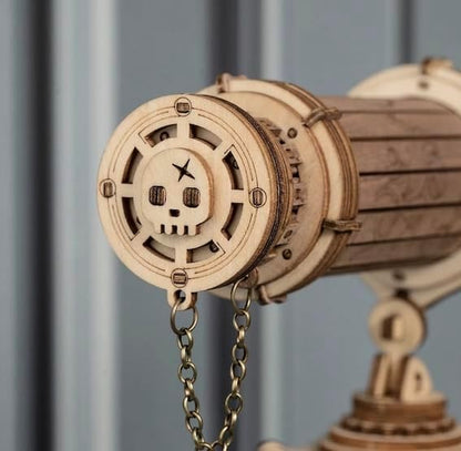 ROBOTIME Monocular Telescope 3D Wooden Puzzle Kit – 314 Piece DIY Mechanical Model Assembly Craft