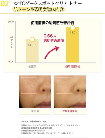 SKINFOOD Yuzu C Dark Spot Clear Toner – Brightening &amp; Hydrating Korean Skincare Toner