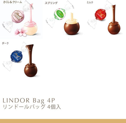 Lindt &amp; Sprüngli Lindor Blue Chocolate Gift Bag – Individually Wrapped with Gift &amp; Shopping Bag Included