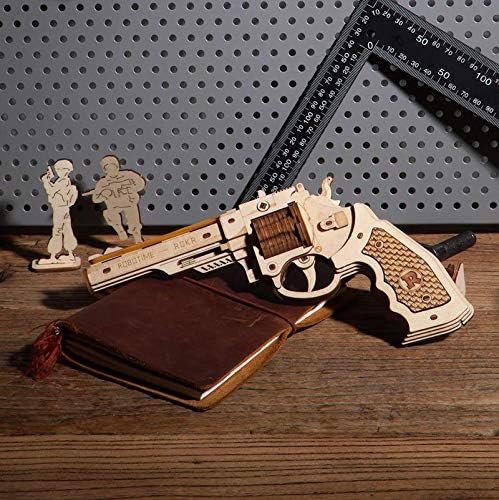 ROKR Rubber Band Gun 3D Wooden Puzzle | DIY Assembly Kit Educational Toy Gift