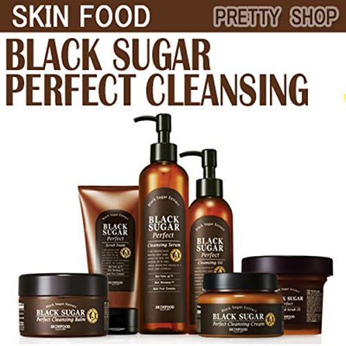 SKINFOOD Black Sugar Perfect Cleansing Oil – Makeup Removal &amp; Pore Care Korean Cleanser (200ml)