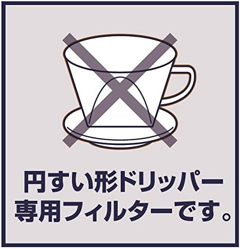 Key Coffee Conical Coffee Filters for 1-4 Person Unbleached 40 Count | Pack Of 2 | Made In Japan