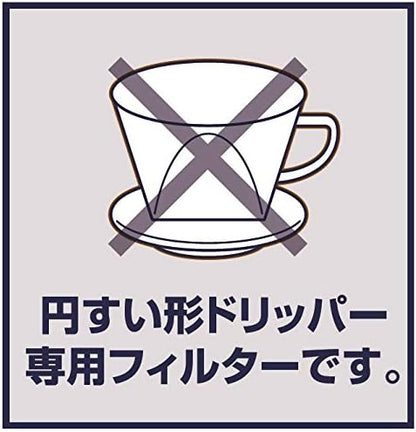 Key Coffee Conical Coffee Filters for 1-4 Person Unbleached 40 Count | Pack Of 2 | Made In Japan