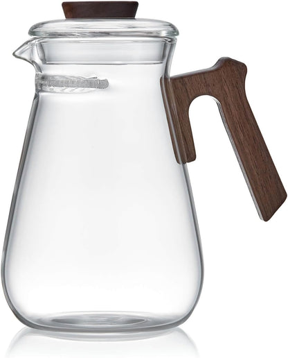 Pocaroty Heat-Resistant Glass Teapot 780ml – Clear Pitcher for Hot &amp; Cold Brew, Direct Flame Safe