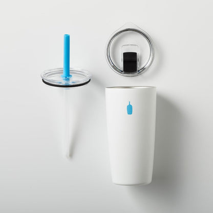 Blue Bottle Coffee Commuter Cup with Straw – 16 oz Travel Tumbler