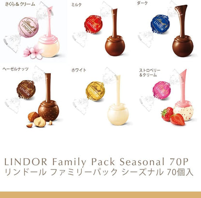 Lindt &amp; Sprüngli Lindor Mother’s Day Classic Gift Box – 28 Piece Spring Green Chocolate Set with M Shopping Bag