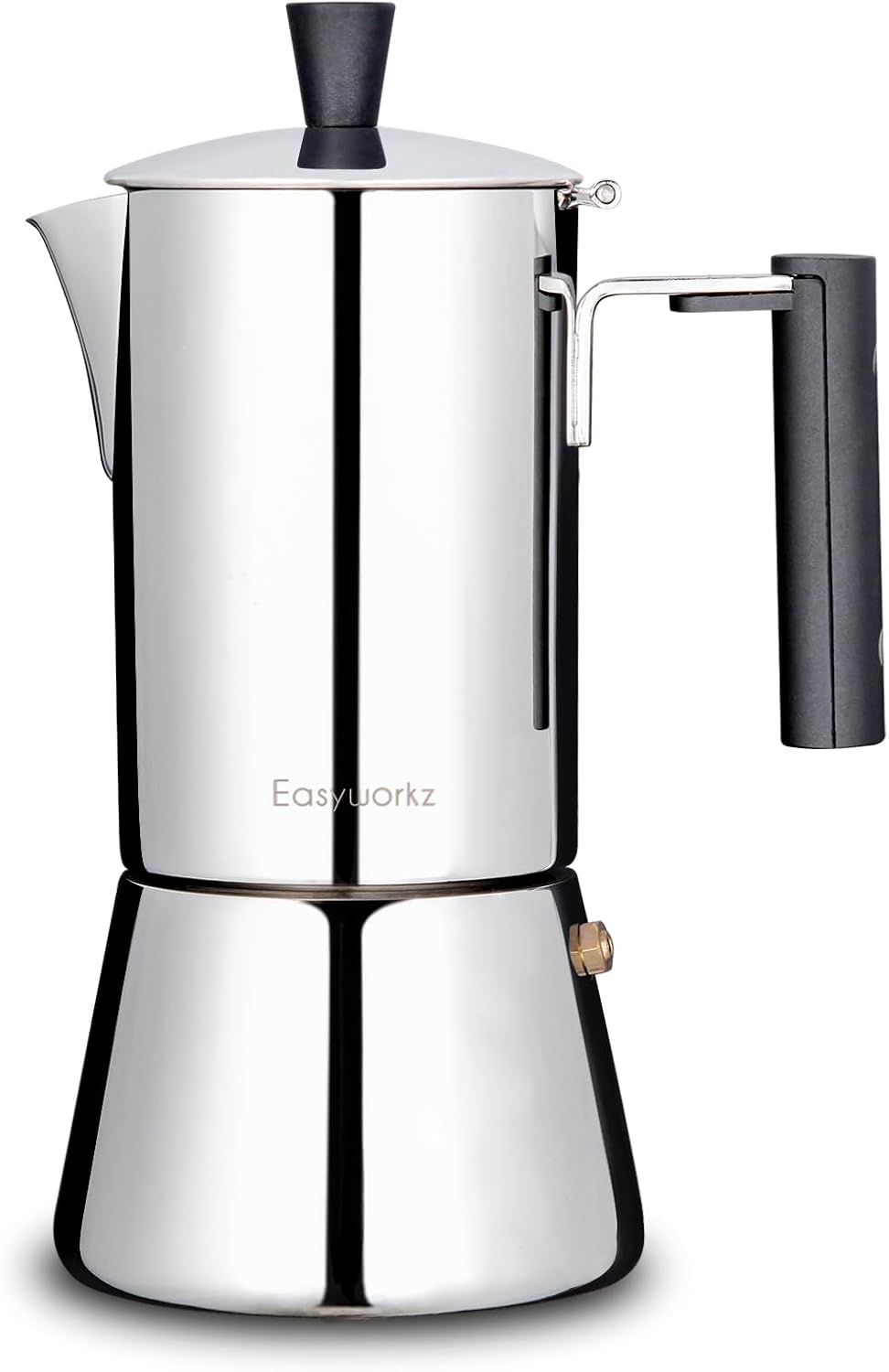Easyworkz Pedro 6-Cup Stainless Steel Moka Pot – Italian Espresso Maker, Induction Compatible, 300ml