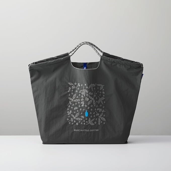 Blue Bottle Coffee Embroidery Eco Bag – Coffee Leaves Design