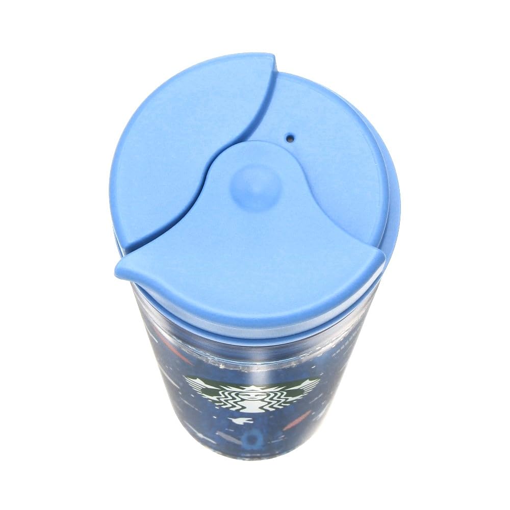 Starbucks Japan Seaside Resin Water Tumbler 473ml (15.9oz) – Blue | Stylish Lightweight Reusable Drink Bottle