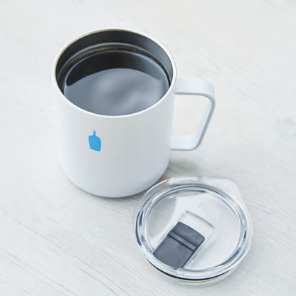Blue Bottle Coffee White Travel Mug – 12 oz Portable Coffee Cup