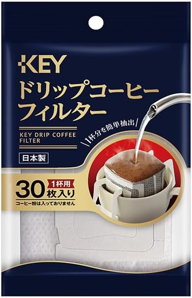 Key Coffee Key Drip Coffee Filter 30 Count | Pack Of 1 | Made In Japan