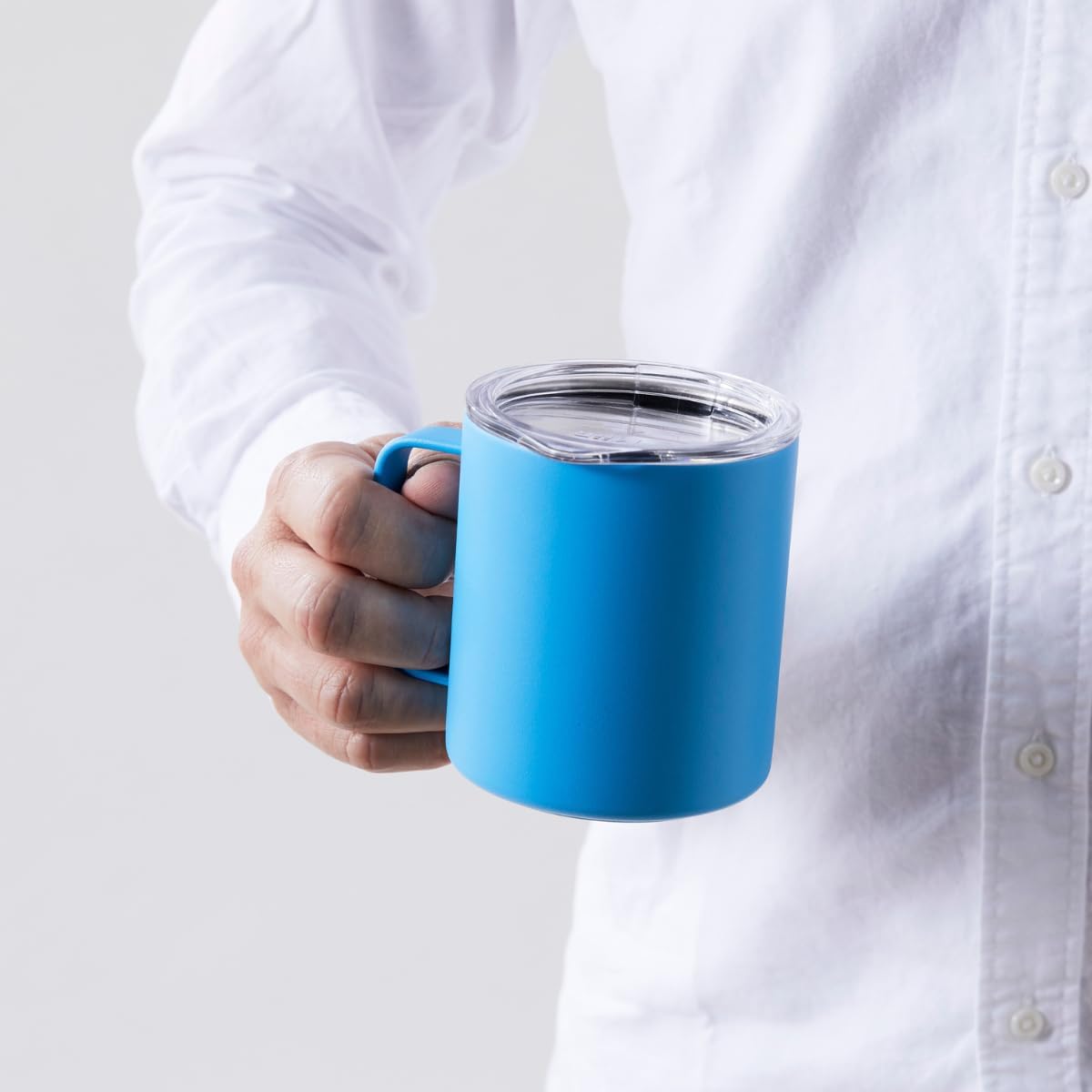 Blue Bottle Coffee Stainless Steel Travel Mug – 350 ml with Lid (Hot &amp; Cold)