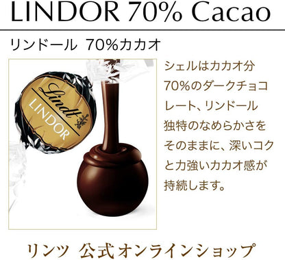 Lindt &amp; Sprüngli Lindor 70% Cocoa Dark Chocolate – Individually Wrapped Gift Sweets