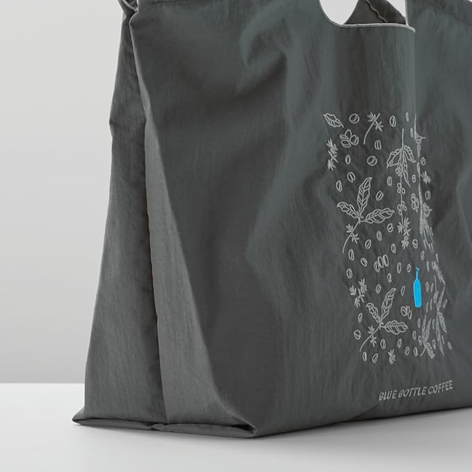 Blue Bottle Coffee Embroidery Eco Bag – Coffee Leaves Design