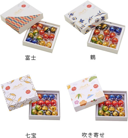 Lindt &amp; Sprüngli Official Lindor Japan Collection Cloisonné Box – 14 Piece Chocolate Gift Set
