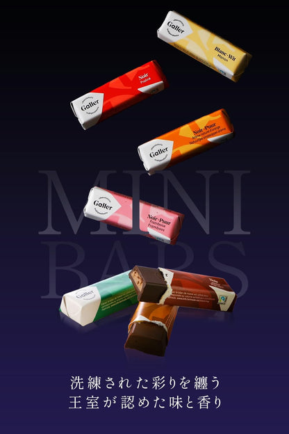 Galler Galley Chocolate Mini Bar Gift Set (24 Pieces) – 2024 Christmas &amp; New Year Belgian Chocolate with Individual Packaging &amp; Christmas Card