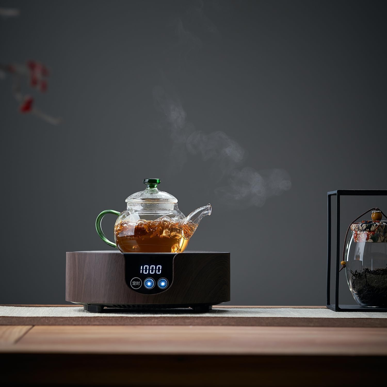 Mini Heat-Resistant Glass Teapot – 325ml Handmade Style Single Serve