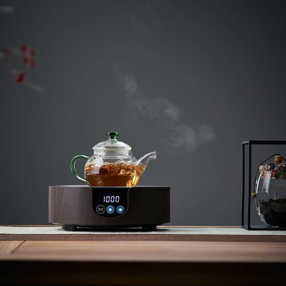 Mini Heat-Resistant Glass Teapot – 325ml Handmade Style Single Serve