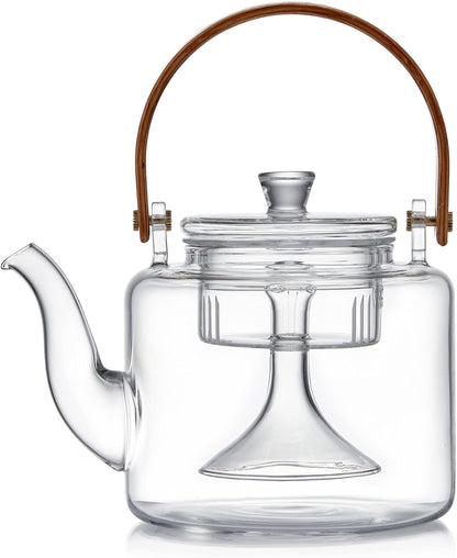 Pokaroty Heat-Resistant Glass Tea Leaf Steamer – Ranzawa Style Infusion Pot