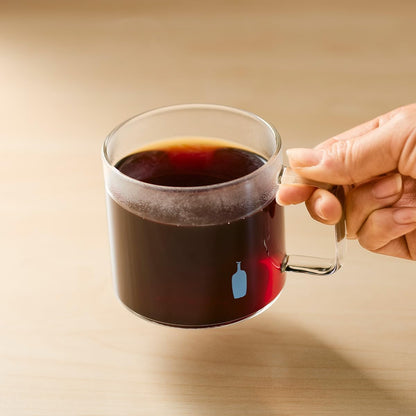 Blue Bottle Coffee Glass Mug – Elegant Clear Coffee Cup
