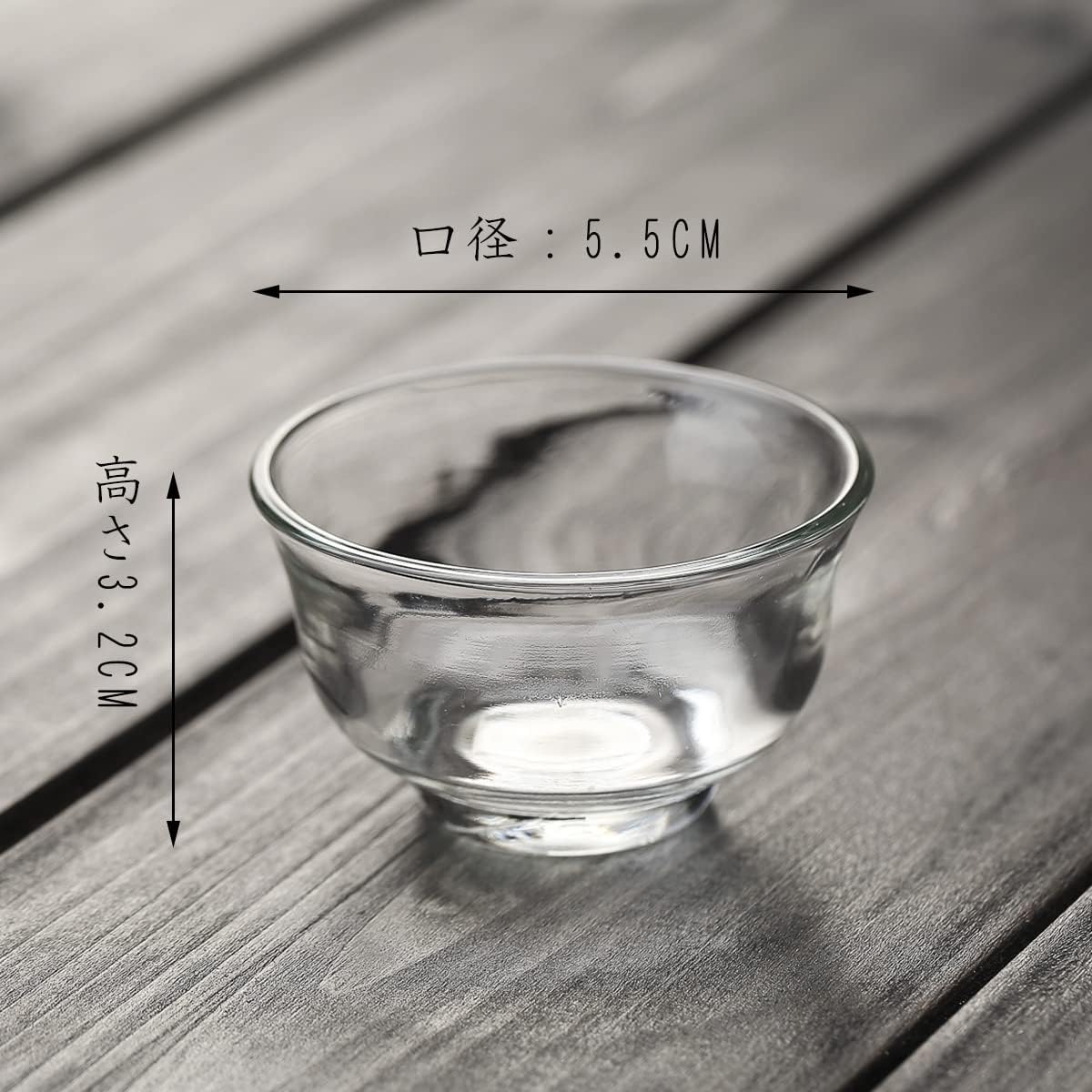 Pokaloti Yunomi Heat-Resistant Glass Cups – 35ml Set for 12 Guests