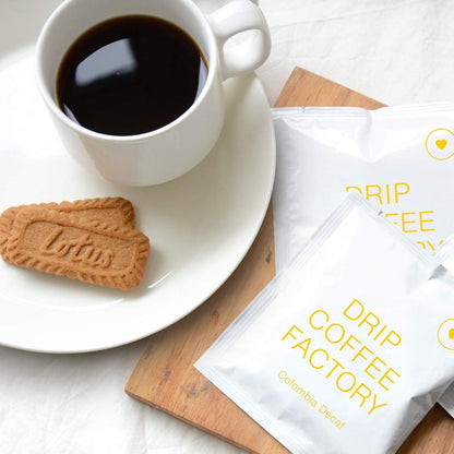 Drip Coffee Factory Decaffeinated “Enjoy the Difference” Coffee – 3 Types, 15 Drip Bags