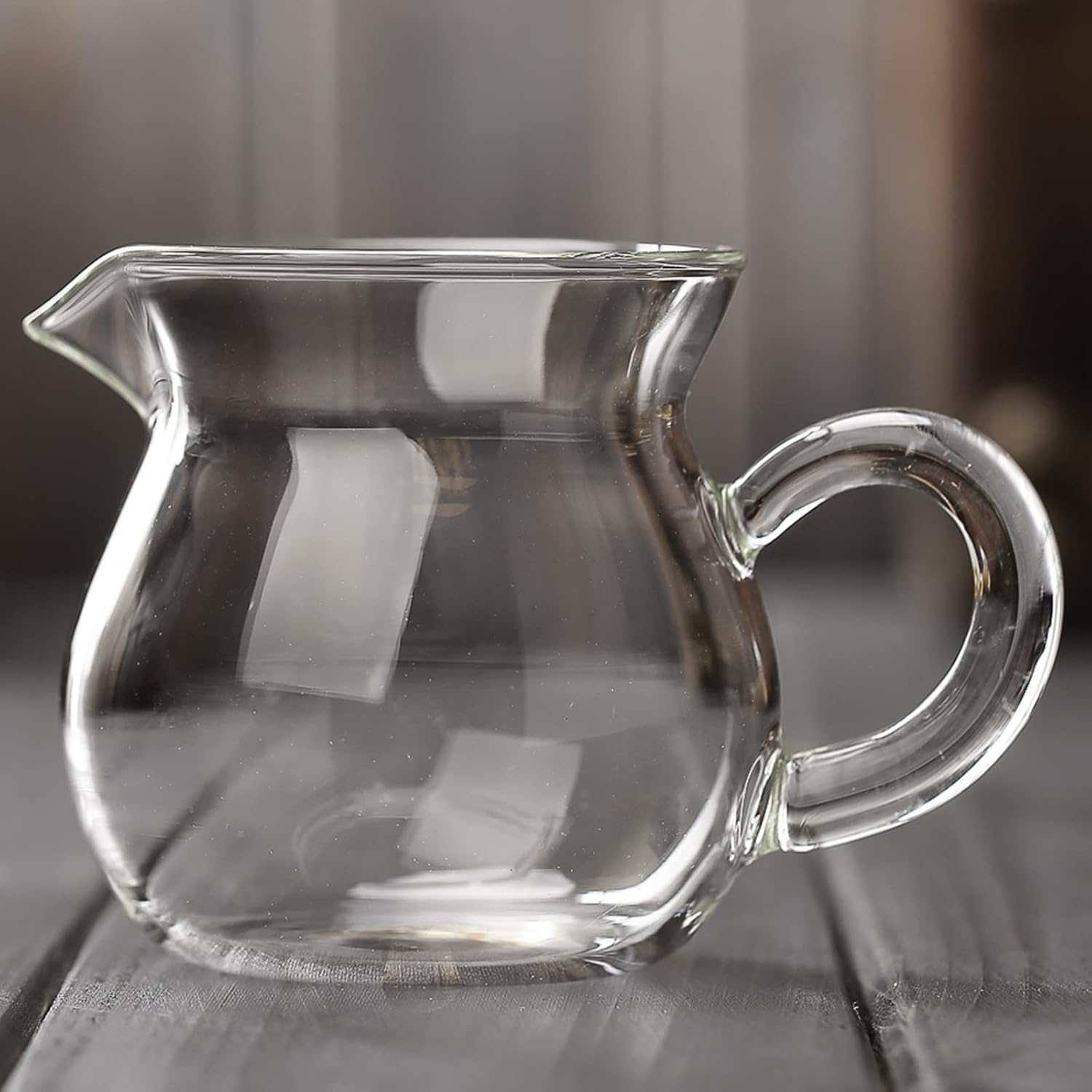 Pokaroty Heat-Resistant Glass Pitcher Cup – Borosilicate Katakuchi Tea Server