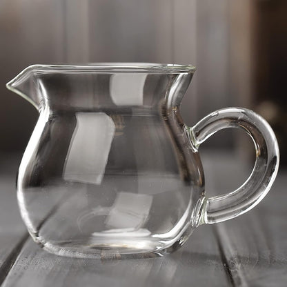 Pokaroty Heat-Resistant Glass Pitcher Cup – Borosilicate Katakuchi Tea Server
