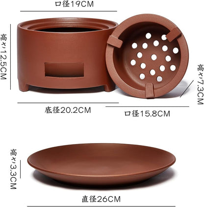 Pocalotea Purple Clay Tea Furnace – Round Mouth Charcoal Tea Brewing Stove