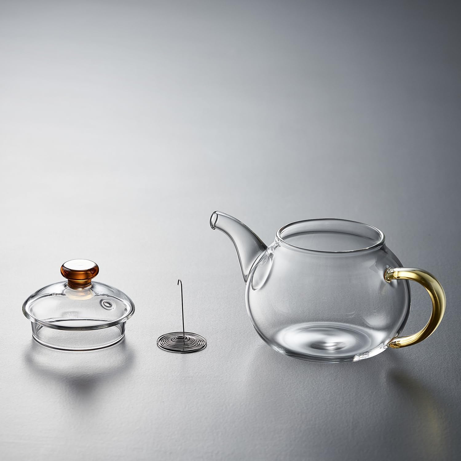 Mini Heat-Resistant Glass Teapot – 325ml Handmade Style Single Serve