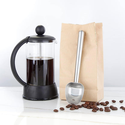 Easyworkz Stainless Steel Coffee Scoop – Long Handle 7g Measuring Spoon, Brushed Silver