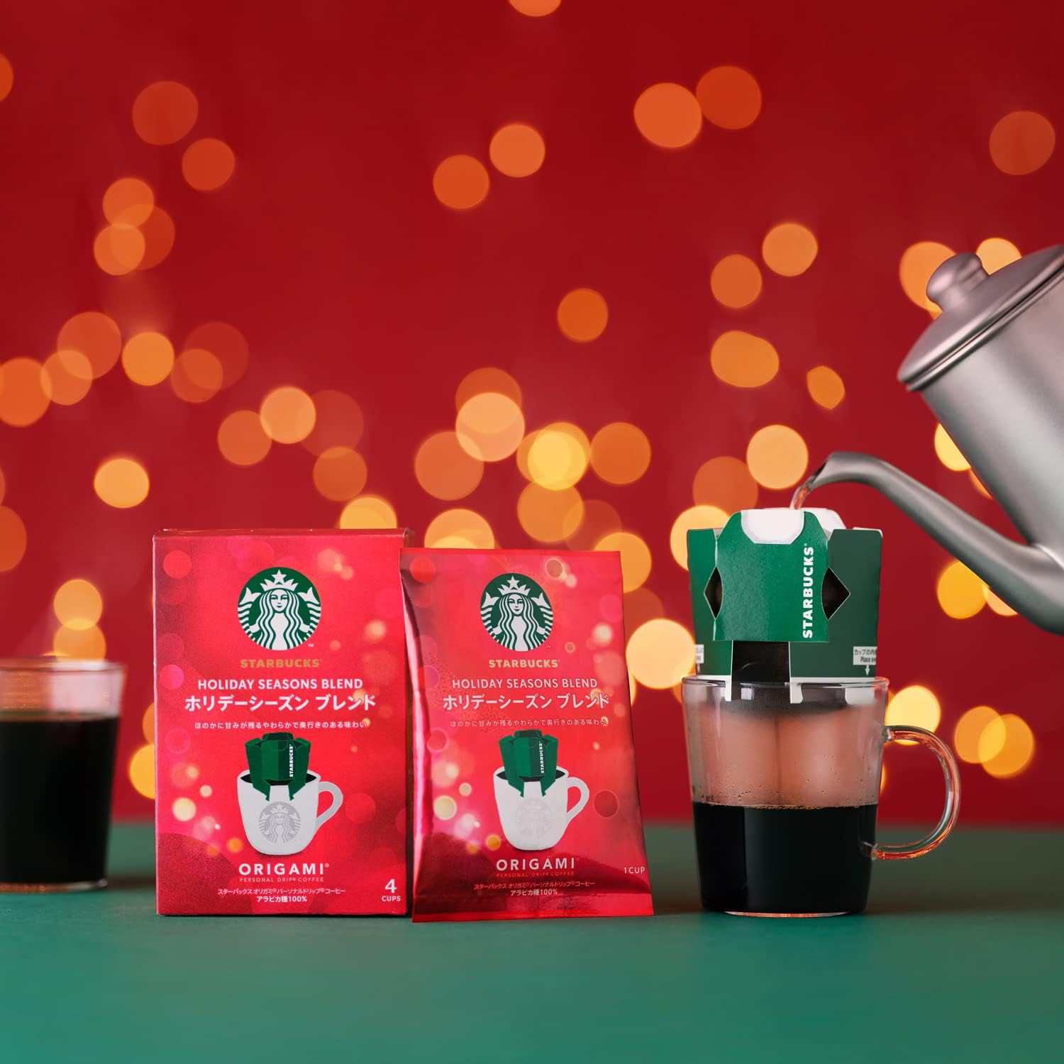 Nestle Starbucks Origami Personal Drip Coffee Holiday Season Blend 4 Drip Bags | Made in Japan