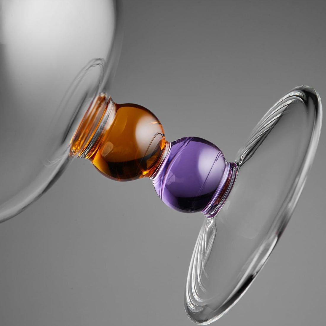 Pocaroty Parfait Glass – 220ml Dessert Cup with Amber Purple Handle