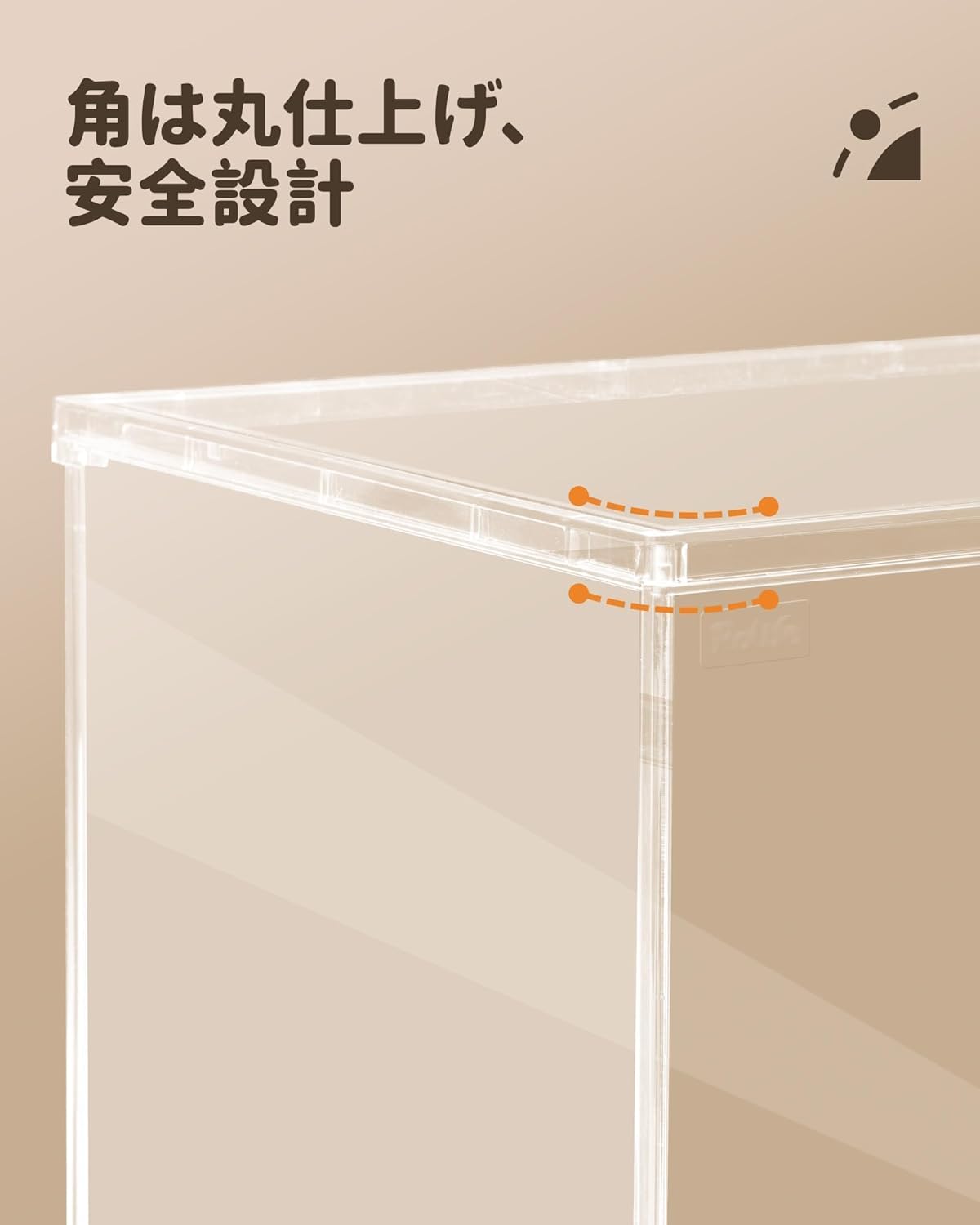 ROBOTIME Acrylic Display Case for Miniature House &amp; Dollhouse – Dustproof Protective Cover, Stackable Showcase