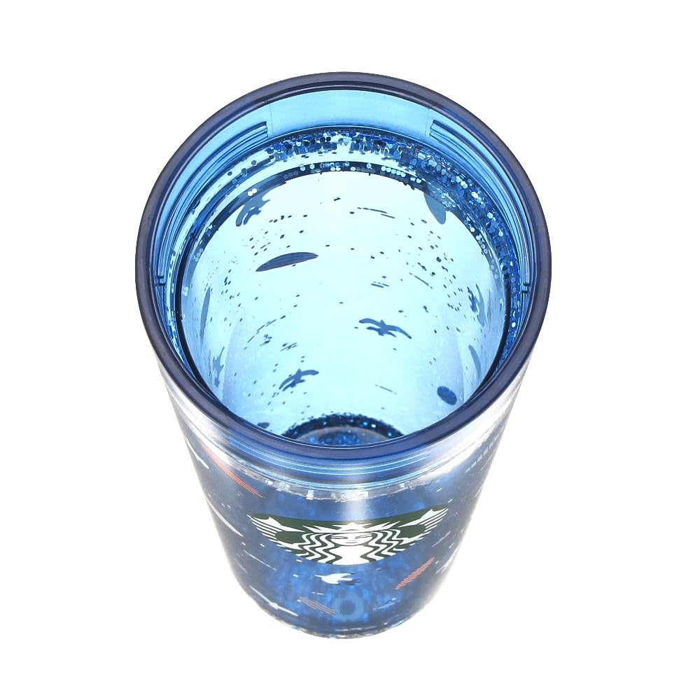 Starbucks Japan Seaside Resin Water Tumbler 473ml (15.9oz) – Blue | Stylish Lightweight Reusable Drink Bottle