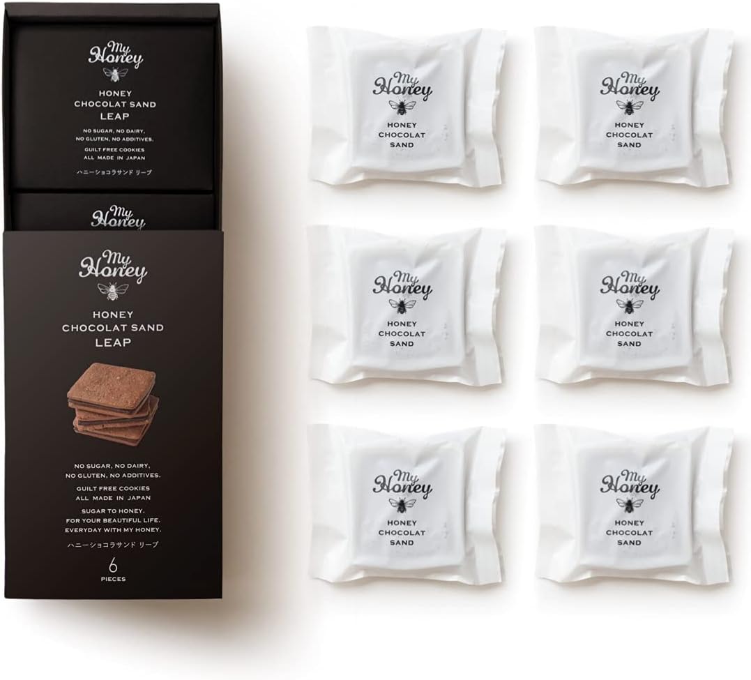 MYHONEY Honey Chocolate LEAP Gift Box | 6 Pieces | Sugar-Free, Dairy-Free &amp; Gluten-Free | Honey-Sweetened Guilt-Free Chocolate
